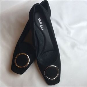 VANELI BLACK SUEDE SHOES WOOL PRETTY CIRCL…